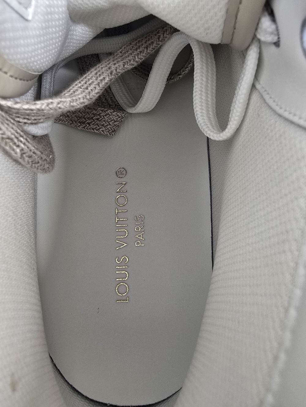 Louis Vuitton Beige Monogram High-Top Sneakers - Picture 8 of 12